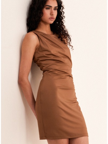 enzzo φόρεμα serene - καφέ