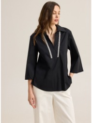 enzzo μπλούζα tamila - μαύρο