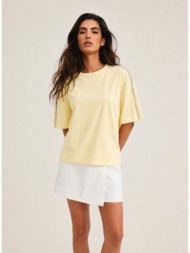 enzzo t-shirt pearl - κίτρινο