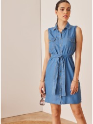 enzzo φόρεμα denim mini -