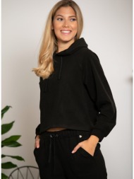 enzzo φούτερ fleece με κουκούλα -