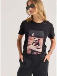 enzzo t-shirt space - μαύρο