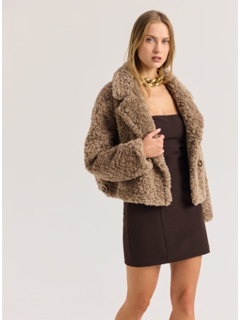 enzzo jacket charlize - κάμελ