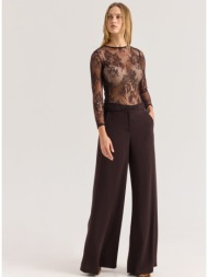 enzzo παντελόνα sonya - dark brown