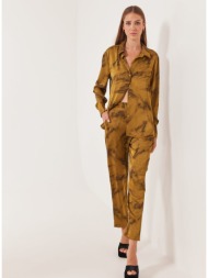 enzzo παντελόνι maida - dark lime