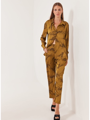 enzzo παντελόνι maida - dark lime σε προσφορά