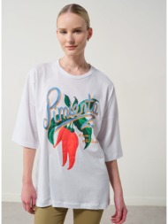 enzzo t-shirt ophelie - λευκό