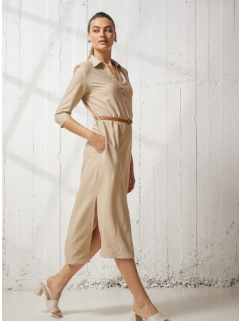 enzzo φόρεμα dianna - μπεζ σε προσφορά