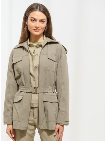 enzzo καμπαρντίνα liora - γκρι χακί σε προσφορά