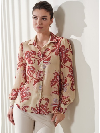 enzzo πουκάμισο adelise - dark coral σε προσφορά