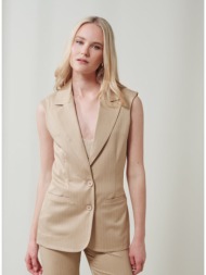enzzo σακάκι keyla - μπεζ