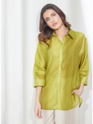 enzzo πουκάμισο dantel - dusty lime