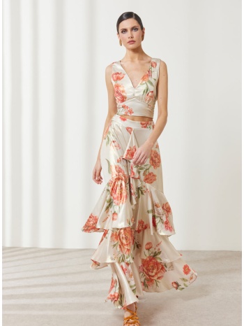 enzzo φούστα aubrey - dark coral σε προσφορά