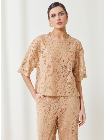 enzzo μπλούζα belle - μπεζ σε προσφορά