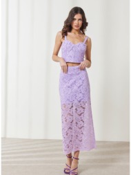 enzzo φούστα belle - λιλά