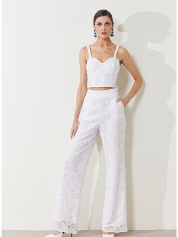 enzzo παντελόνα belle - λευκό σε προσφορά