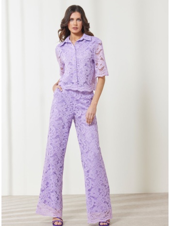 enzzo παντελόνα belle - λιλά σε προσφορά