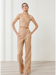 enzzo παντελόνα belle - μπεζ