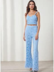 enzzo παντελόνα belle - σιέλ