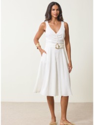 enzzo φόρεμα penelope - εκρού