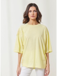 enzzo t-shirt maren - κίτρινο