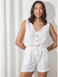 enzzo shorts wendy - εκρού