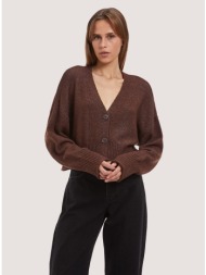 πλεκτή cropped ζακέτα με ...