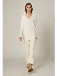 μακρύ πλεκτό πουλόβερ με ...