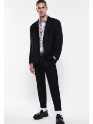 μαύρο παντελόνι με ρεβέρ ...