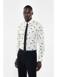 polka dot shirt with ...