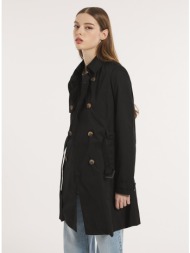 μαύρη μακριά καμπαρντίνα ...