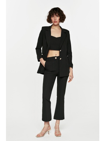 μαύρο σακάκι με πέρλα κουμπιά