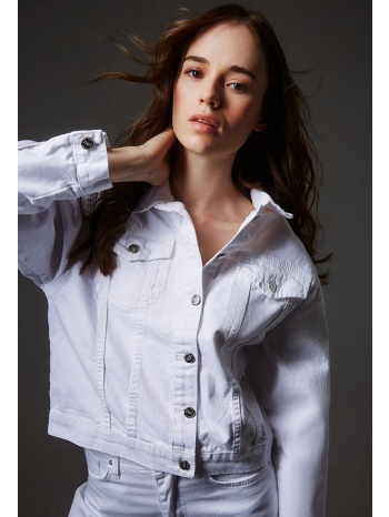 λευκό τζην τζάκετ σακάκι