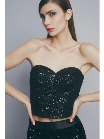 μαύρο μπούστο με παγιέτα