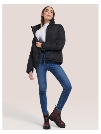 μαύρο φουσκωτό μπουφάν puffer jacket μαύρο σε προσφορά