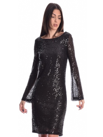 μαύρο μίνι φόρεμα παγιέτα και νυχτερίδα μανίκι σε προσφορά