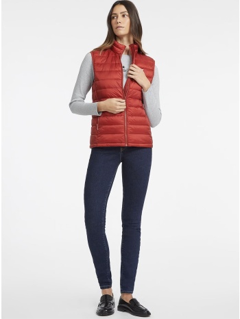 κόκκινο αμάνικο γιλέκο puffer
