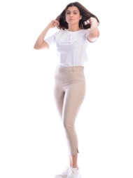 μπέζ υφασμάτινο παντελόνι