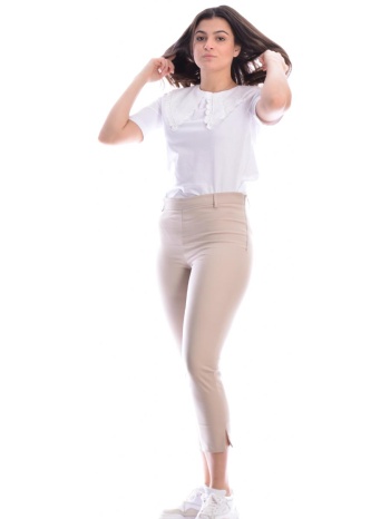 μπέζ υφασμάτινο παντελόνι σε προσφορά