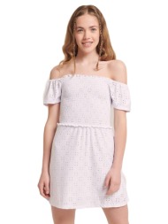 λευκό δαντελένιο μίνι ...