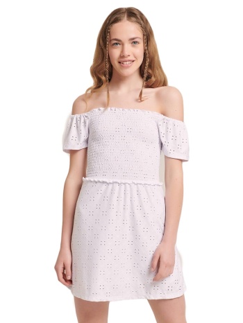 λευκό δαντελένιο μίνι φόρεμα σε προσφορά