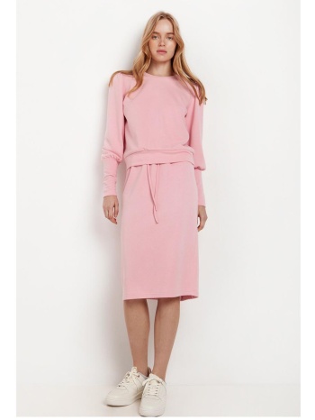 ρόζ φούτερ μίντι ψηλόμεση φούστα σε προσφορά