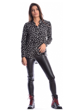 μαύρο δερματίνι κολάν παντελόνι σε προσφορά