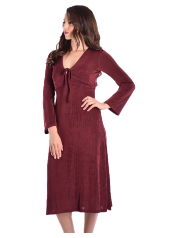 κεραμιδί μίντι εξώπλατο φόρεμα σε προσφορά