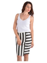 ασπρόμαυρη ριγέ μίνι ...