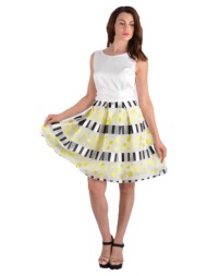 σατέν μίντι τούλιπ φόρεμα