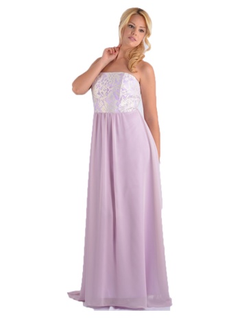 λεβάντα μάξι φόρεμα με δαντέλα σε προσφορά