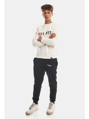 λευκή φούτερ με πολύχρωμο κέντημα σε προσφορά