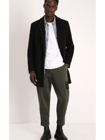 μαύρο μακρύ παλτό μπέζ σε προσφορά