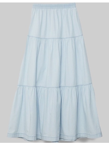 maxi light denim φούστα με λάστιχο